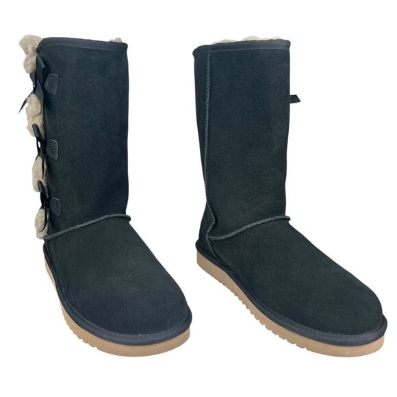 Koolaburra X UGG Women’s Victoria Short Black Suede Winter Boot Size US 8 - Picture 5 of 10